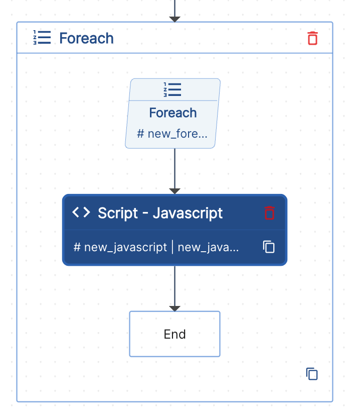 Script Step Inside FOREACH